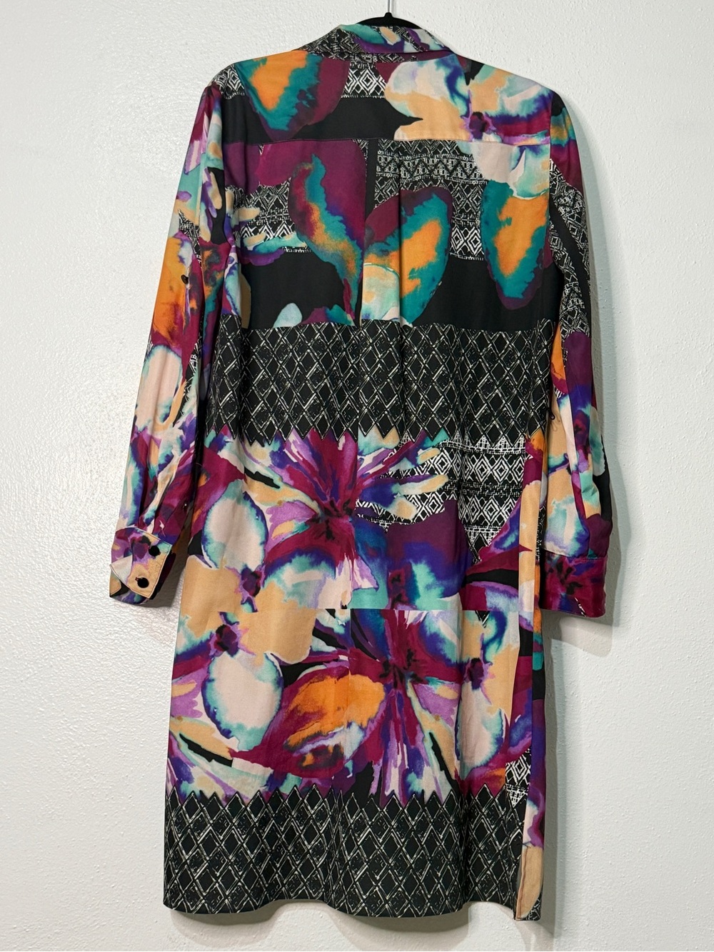 Antonio Melani Vibrant Floral Button-Front Tunic Dress. Sz 10. - Picture 6 of 10
